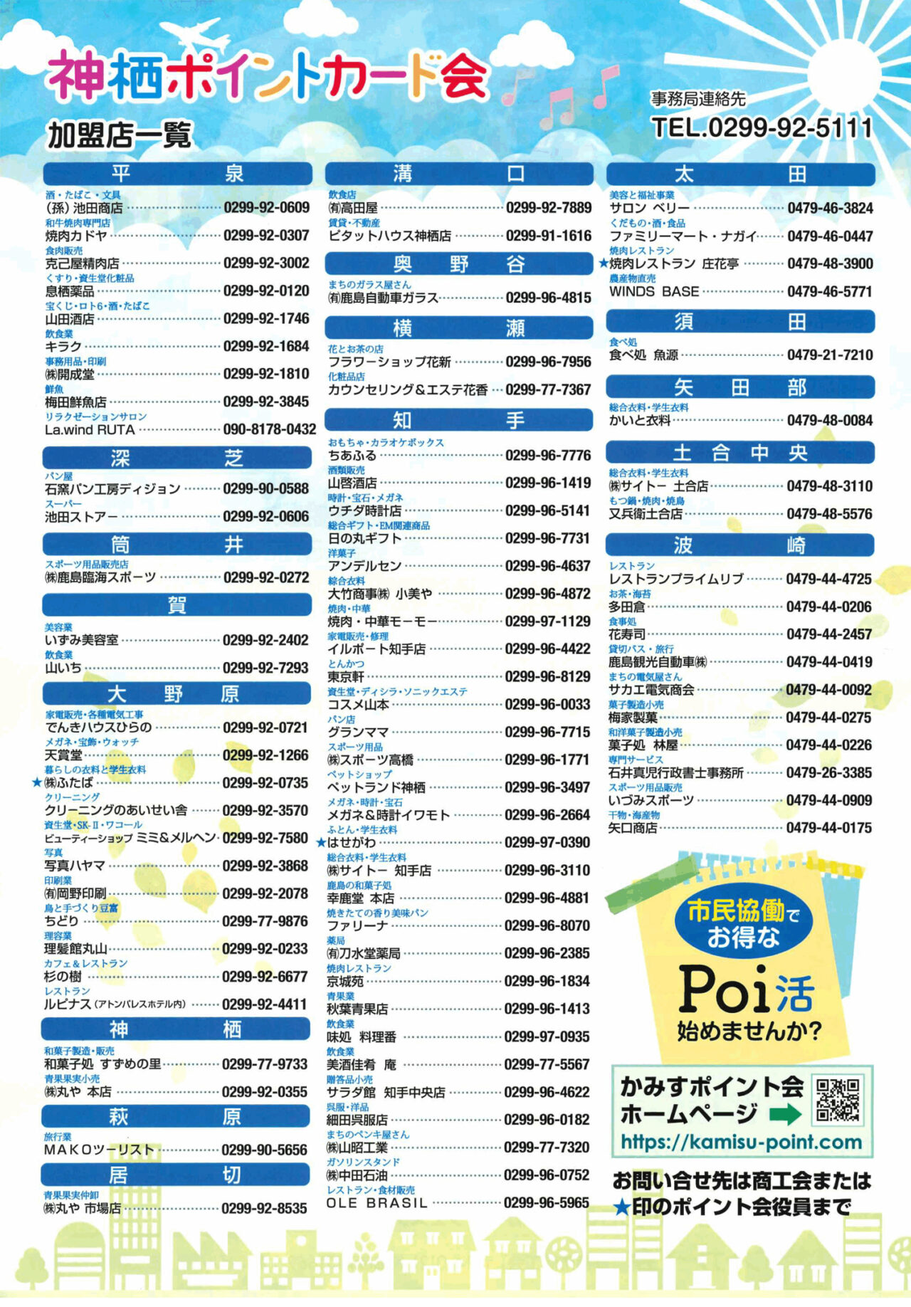 加盟店一覧｜かみすポイントカード会｜茨城県神栖市